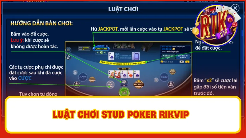 Stud Poker tại Rikvip có luật chơi khá đơn giản và dễ hiểu